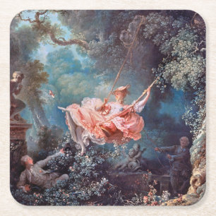 The Swing, Fragonard Square Paper Coaster