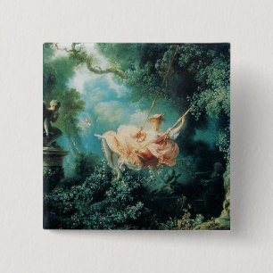 THE SWING green pink 15 Cm Square Badge