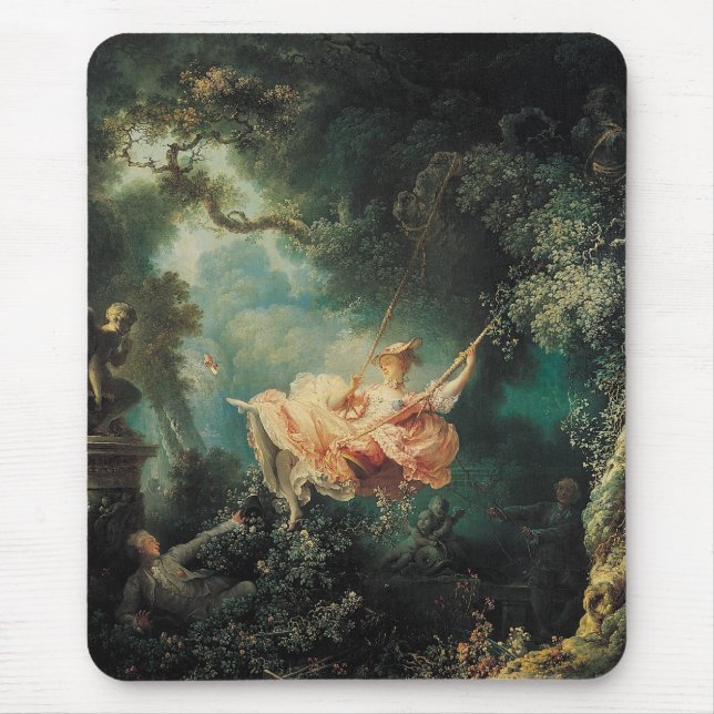 THE SWING  green pink Mouse Mat (Front)