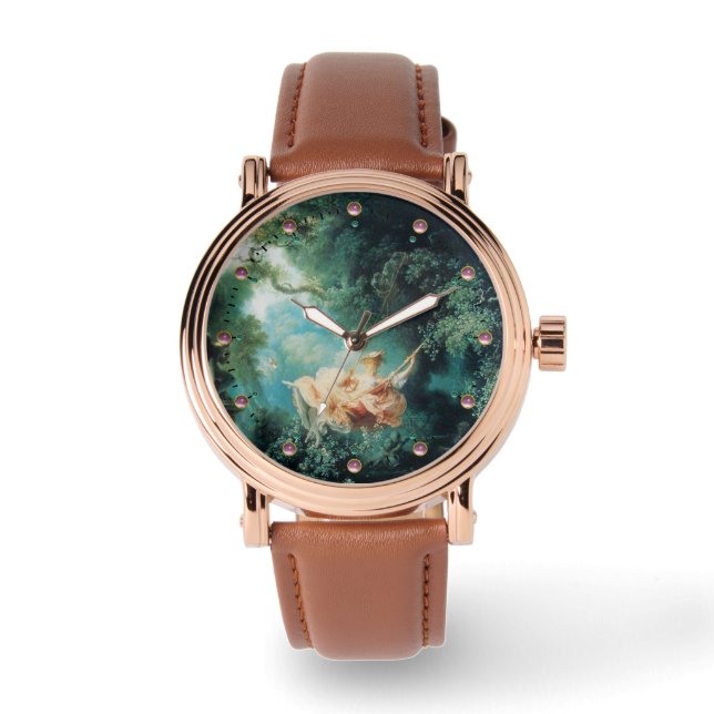 THE SWING  green pink Watch (Front)