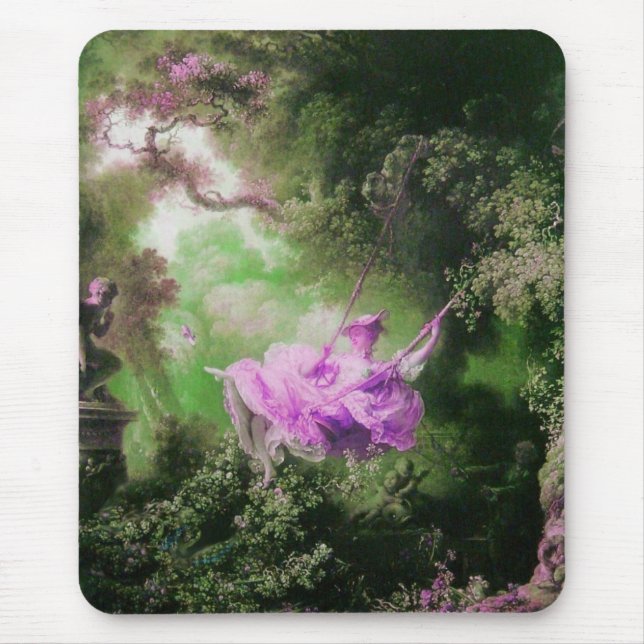 THE SWING  green violet purple Mouse Mat (Front)