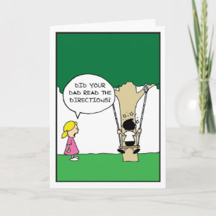 The Swing - Half Baked Comics by Rick Ellis Thank You Card