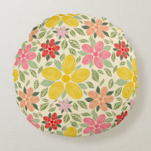 The Swirl Garden Throw Pillow