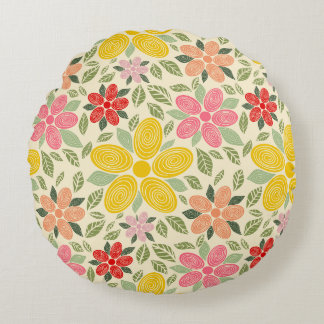 The Swirl Garden Throw Pillow