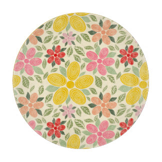 The Swirl Garden Throw Pillow Cutting Board
