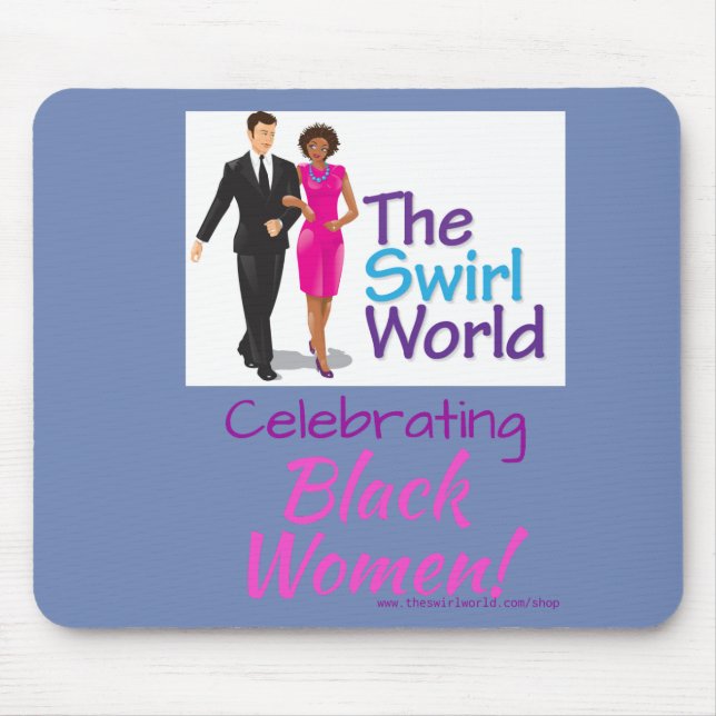 The Swirl World Logo Mouse Pad - Blue (Front)