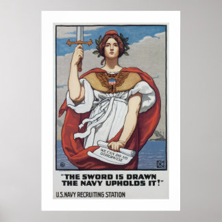 The Sword is Drawn, The Navy Upholds It Poster