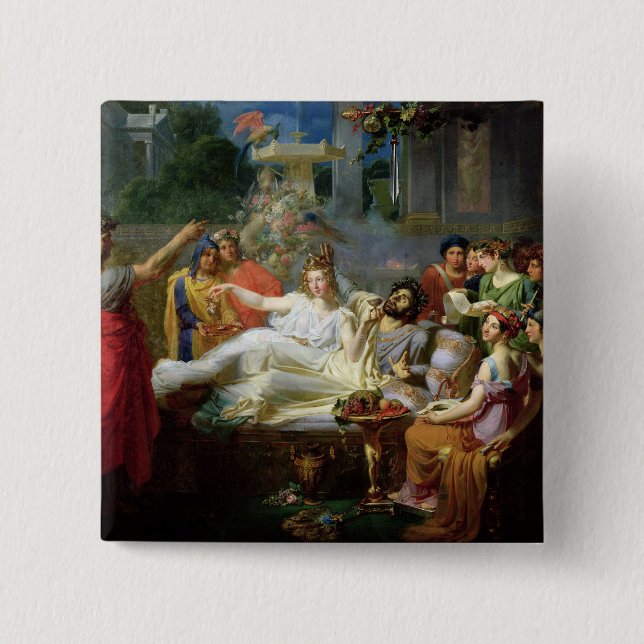 The Sword of Damocles 15 Cm Square Badge (Front)