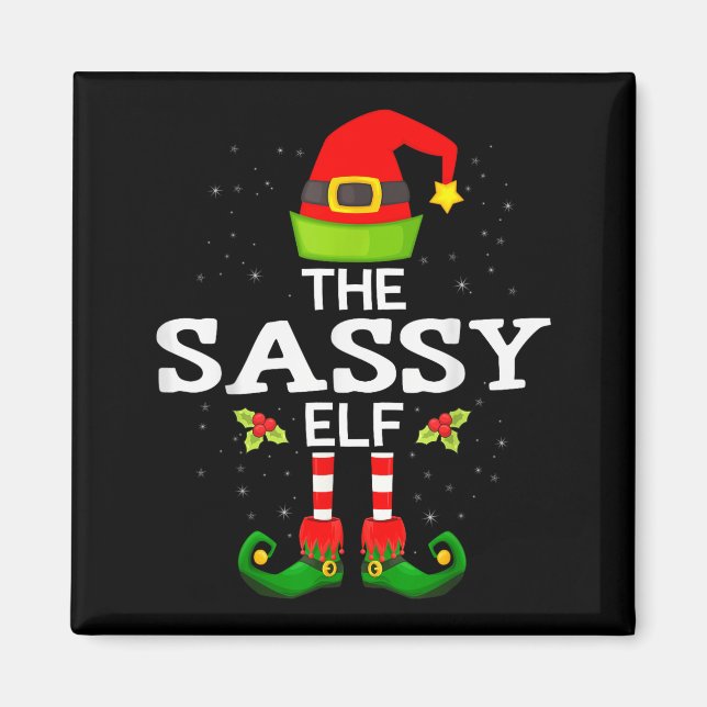 The Sy Elf Christmas Family Matching Pajama  Magnet (Front)