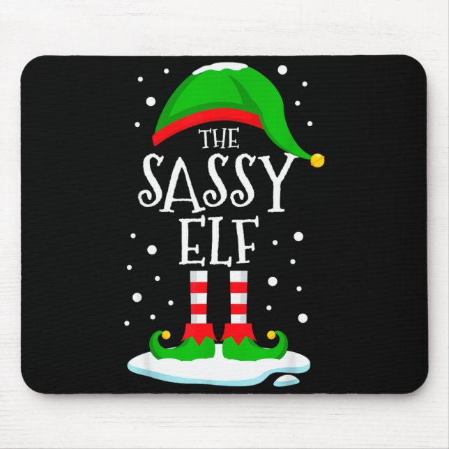 The Sy Elf Christmas Family Matching Xmas Group Fu Mouse Mat (Front)