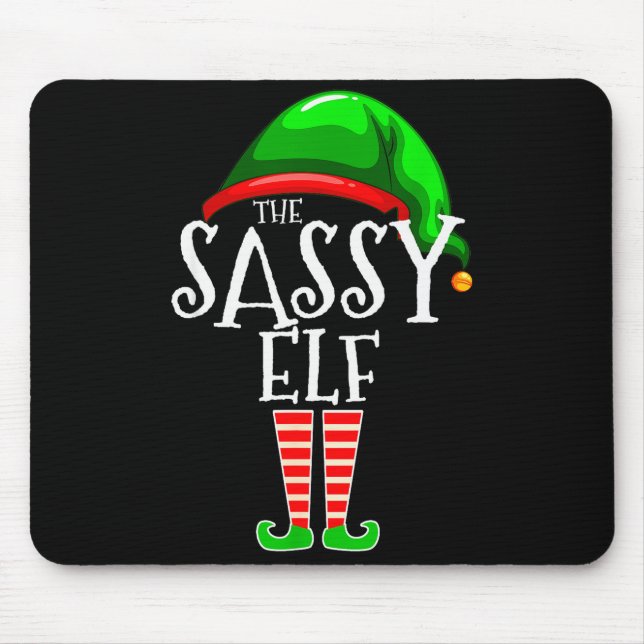The Sy Elf Family Matching Group Christmas Gift Fu Mouse Mat (Front)