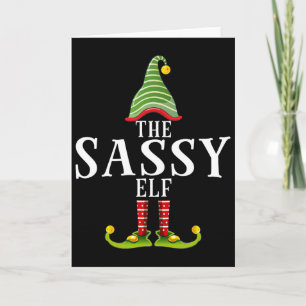 The Sy Elf Funny Matching Pajama Xmas Card