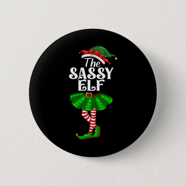 The Sy Elf Xmas Funny Christmas Matching Family Pa 6 Cm Round Badge (Front)