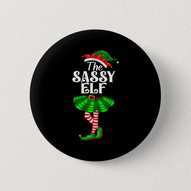 The Sy Elf Xmas Funny Christmas Matching Family Pa 6 Cm Round Badge (Front)
