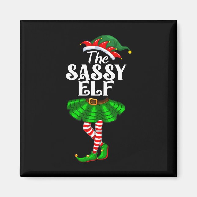 The Sy Elf Xmas Funny Christmas Matching Family Pa Magnet (Front)