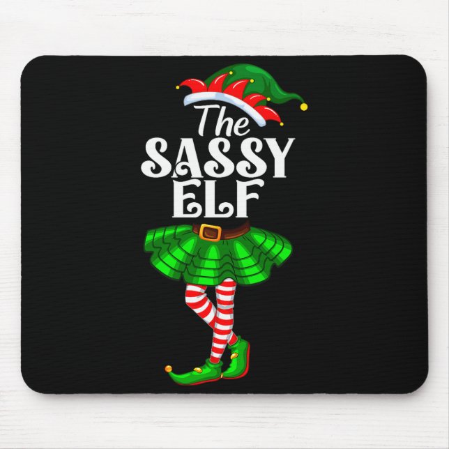 The Sy Elf Xmas Funny Christmas Matching Family Pa Mouse Mat (Front)