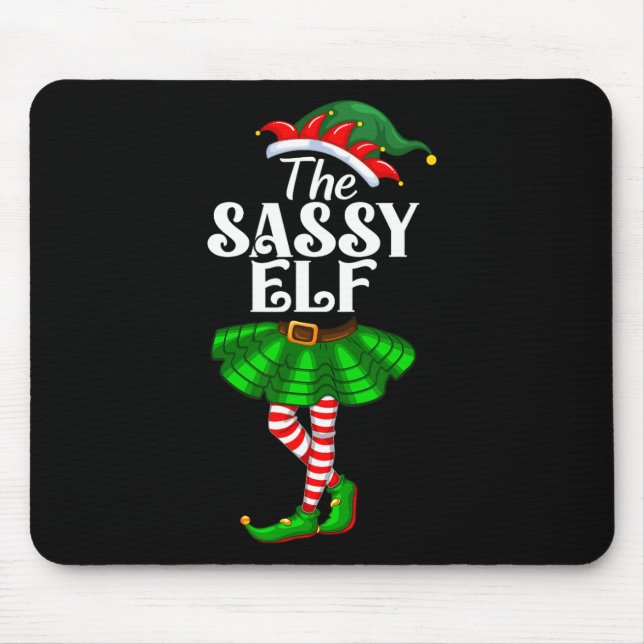 The Sy Elf Xmas Funny Christmas Matching Family Pa Mouse Mat (Front)