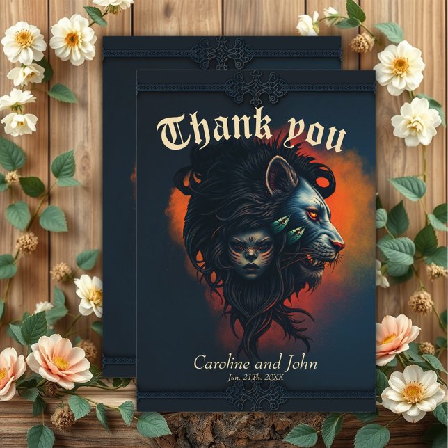 The symbiosis of strength and grace thank you card (Creator Uploaded)