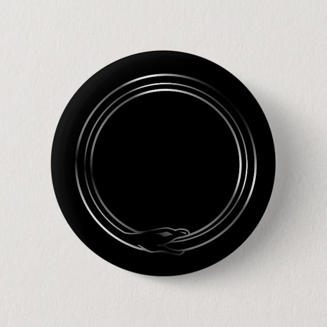 The symbol of Ouroboros snake 6 Cm Round Badge (Front)