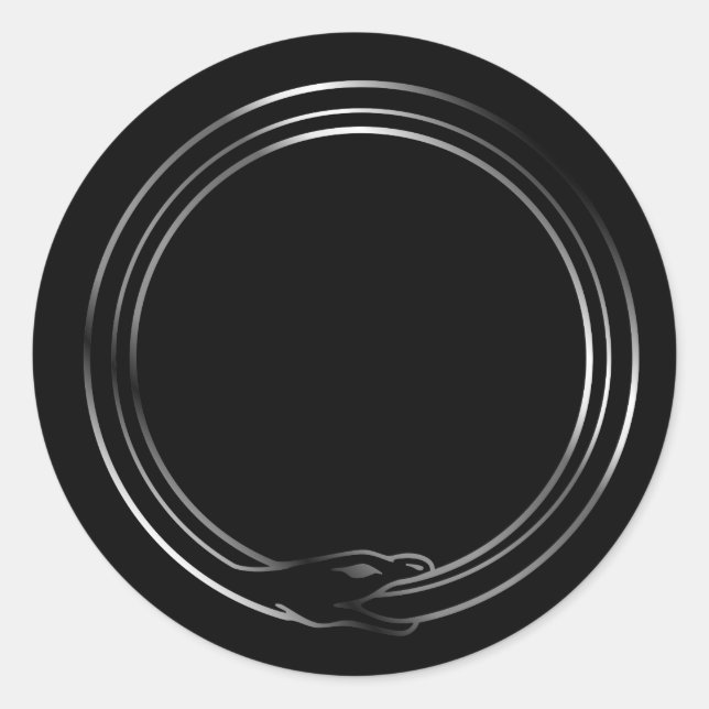 The symbol of Ouroboros snake Classic Round Sticker (Front)