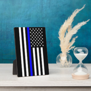 The Symbolic Thin Blue Line American Flag Plaque