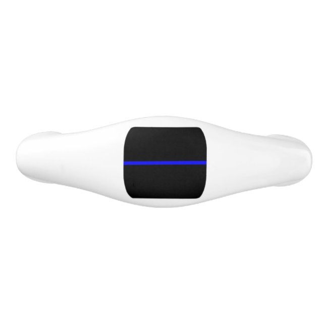 The Symbolic Thin Blue Line Concept Ceramic Drawer Pull (Front)