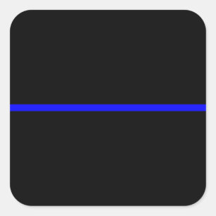 The Symbolic Thin Blue Line Concept Square Sticker