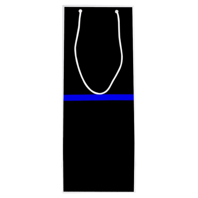 The Symbolic Thin Blue Line Concept Wine Gift Bag (Back)