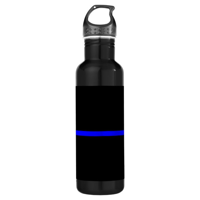 The Symbolic Thin Blue Line Decor 710 Ml Water Bottle (Front)