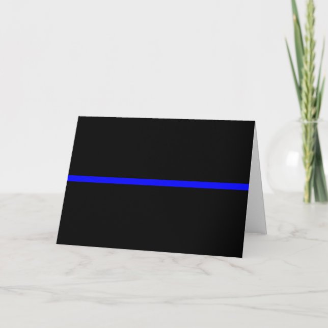 The Symbolic Thin Blue Line Decor Card (Front)