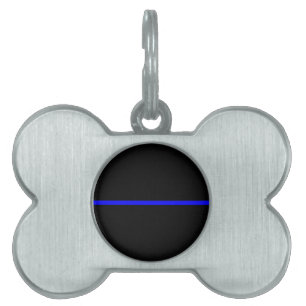 The Symbolic Thin Blue Line Decor Pet Tag