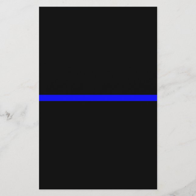 The Symbolic Thin Blue Line Decor Stationery (Front)
