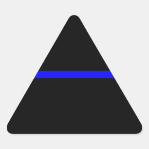 The Symbolic Thin Blue Line Decor Triangle Sticker