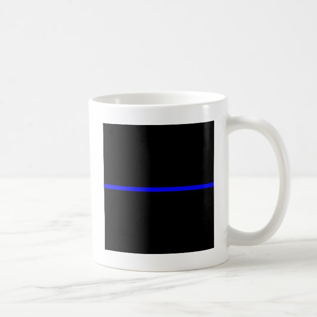 The Symbolic Thin Blue Line Graphic Coffee Mug (Right)