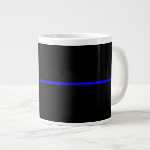 The Symbolic Thin Blue Line Graphic Large Coffee Mug
