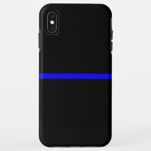 The Symbolic Thin Blue Line Horizontal Black iPhone XS Max Case