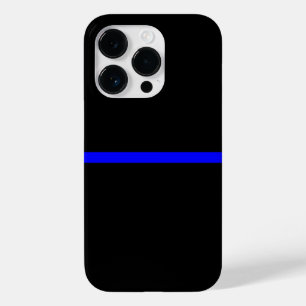 The Symbolic Thin Blue Line Horizontal Black Case-Mate iPhone 14 Pro Case