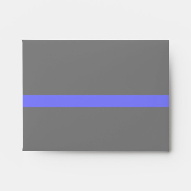 The Symbolic Thin Blue Line Horizontal Black Envelopes (Front)