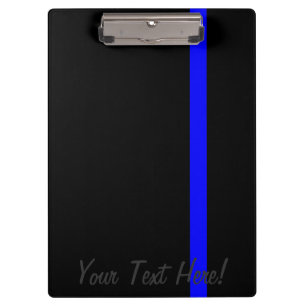The Symbolic Thin Blue Line on Black Clipboard