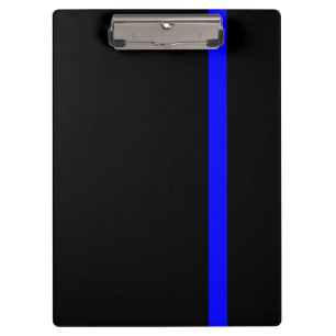 The Symbolic Thin Blue Line on Black Clipboard