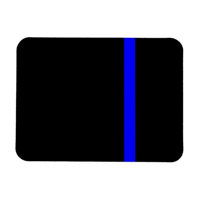 The Symbolic Thin Blue Line on Black Magnet (Horizontal)