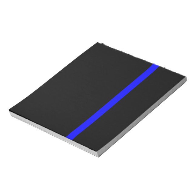 The Symbolic Thin Blue Line on Black Notepad (Rotated)