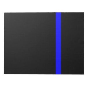The Symbolic Thin Blue Line on Black Notepad