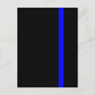 The Symbolic Thin Blue Line on Black Postcard