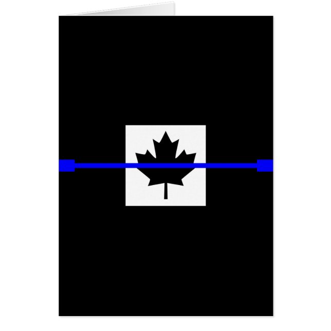 The Symbolic Thin Blue Line on Canadian Flag (Front)