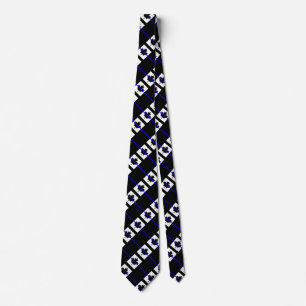 The Symbolic Thin Blue Line on Canadian Maple Leaf Tie
