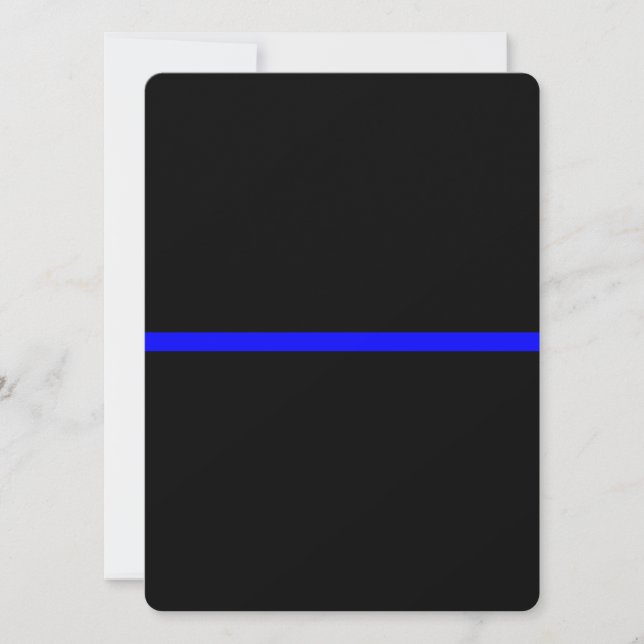The Symbolic Thin Blue Line on Solid Black (Front)