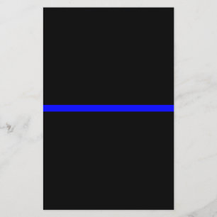 The Symbolic Thin Blue Line on Solid Black Flyer