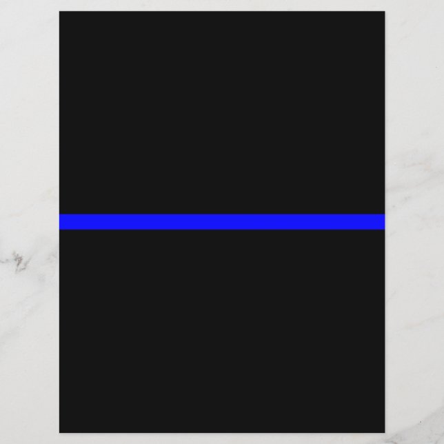 The Symbolic Thin Blue Line on Solid Black Flyer (Front)