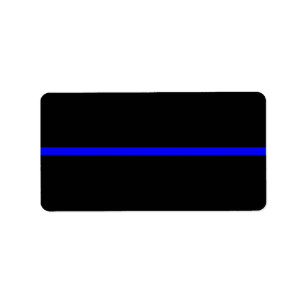 The Symbolic Thin Blue Line on Solid Black Label